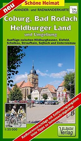 (Land)Karte Coburg, Bad Rodach, Heldburger Land und Umgebung von Verlag Dr Barthel