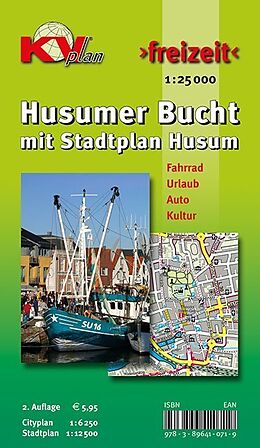 (Land)Karte Husumer Bucht mit Stadtplan Husum von Sascha René Tacken