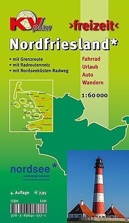 (Land)Karte Nordfriesland Kreis mit Sylt, Amrum, Föhr und Halligen von Sascha René Tacken
