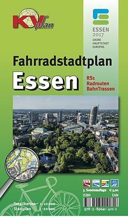 (Land)Karte Essen - Fahrradstadtplan von Sascha René Tacken