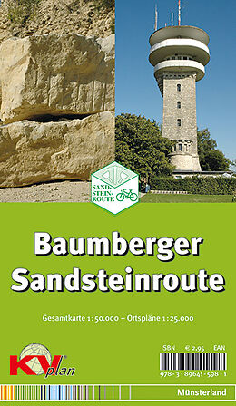 (Land)Karte Baumberger Sandsteinroute von Sascha René Tacken