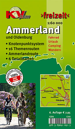 (Land)Karte Ammerland Lkr mit Oldenburg und Ammerlandroute von Sascha René Tacken