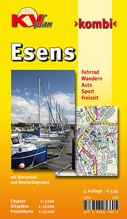 (Land)Karte Esens mit Bensersiel und Neuharlingersiel von Sascha René Tacken