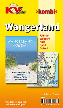 (Land)Karte Wangerland mit Horumersiel, Schillig und Hooksiel von Sascha René Tacken