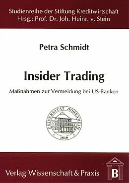 E-Book (pdf) Insider Trading. von Petra Schmidt