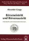 E-Book (pdf) Börseneintritt und Börsenaustritt. von Alexander Grupp