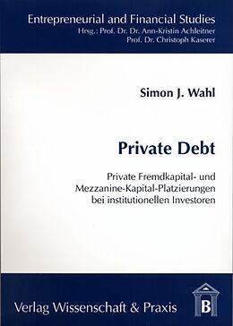 Kartonierter Einband Private Debt. von Simon Wahl