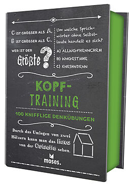 Couverture cartonnée Quiz-Box Kopftraining de Philip Kiefer, Cornelia Ziegler