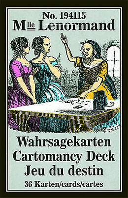 Mlle Lenormand Wahrsagekarten No. 194115 (36 Karten mit Anleitung in Sprachen Deutsch, Englisch und Französisch - Cartomancy Deck - Jeu du destin) Spiel