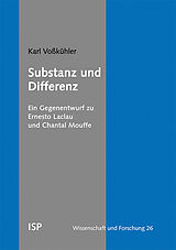 Kartonierter Einband Substanz und Differenz von Karl Voßkühler
