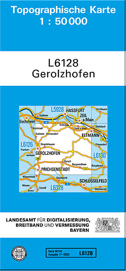 (Land)Karte TK50 L6128 Gerolzhofen von 