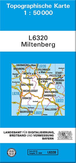 (Land)Karte TK50 L6320 Miltenberg von 