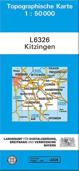 (Land)Karte TK50 L6326 Kitzingen von 