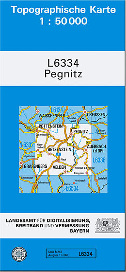 (Land)Karte TK50 L6334 Pegnitz von 