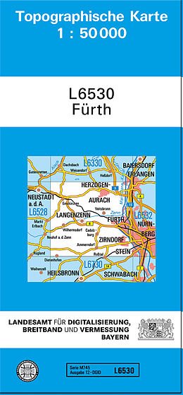 (Land)Karte TK50 L6530 Fürth von 