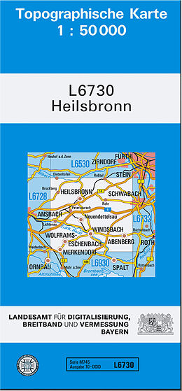 (Land)Karte TK50 L6730 Heilsbronn von 