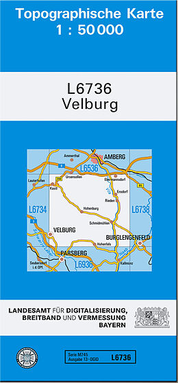 (Land)Karte TK50 L6736 Velburg von 