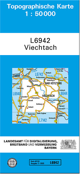 (Land)Karte TK50 L6942 Viechtach von 