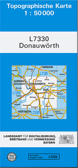 (Land)Karte TK50 L7330 Donauwörth von 