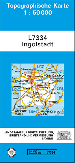 (Land)Karte TK50 L7334 Ingolstadt von 