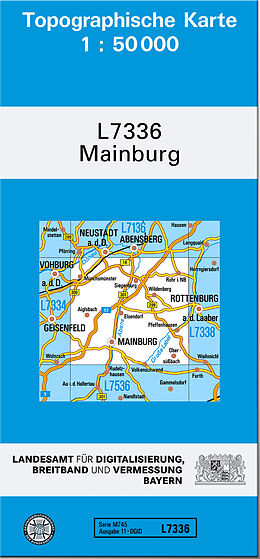 (Land)Karte TK50 L7336 Mainburg von 