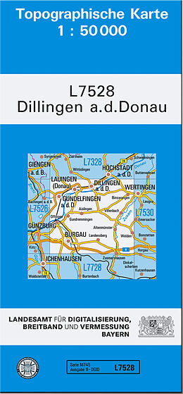 (Land)Karte TK50 L7528 Dillingen a.d.Donau von 