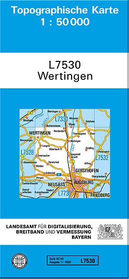 (Land)Karte TK50 L7530 Wertingen von 