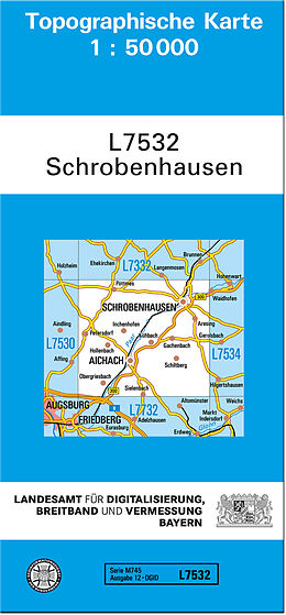 (Land)Karte TK50 L7532 Schrobenhausen von 
