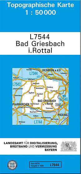 (Land)Karte TK50 L7544 Bad Griesbach i.Rottal von 