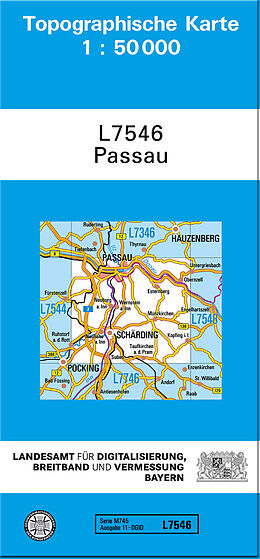 (Land)Karte TK50 L7546 Passau von 
