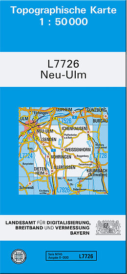 (Land)Karte TK50 L7726 Neu-Ulm von 