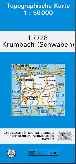 (Land)Karte TK50 L7728 Krumbach (Schwaben) von 