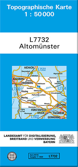 (Land)Karte TK50 L7732 Altomünster von 
