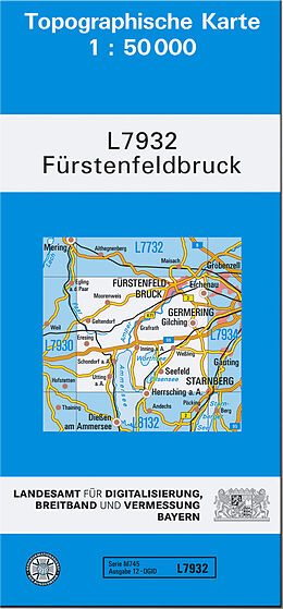 (Land)Karte TK50 L7932 Fürstenfeldbruck von 
