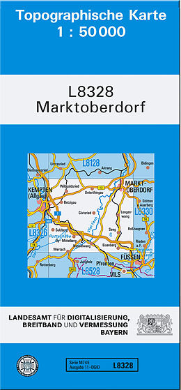 (Land)Karte TK50 L8328 Marktoberdorf von 