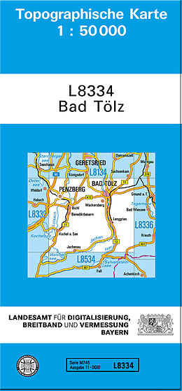 (Land)Karte TK50 L8334 Bad Tölz von 