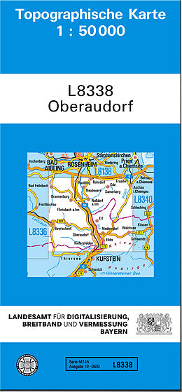 (Land)Karte TK50 L8338 Oberaudorf von 