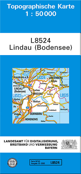 (Land)Karte TK50 L8524 Lindau (Bodensee) von 