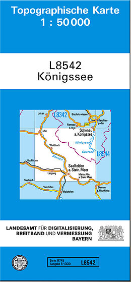(Land)Karte TK50 L8542 Königssee von 