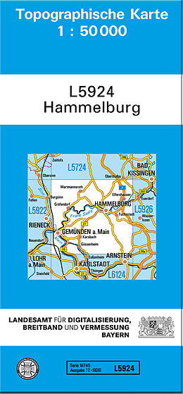 (Land)Karte TK50 L5924 Hammelburg von 