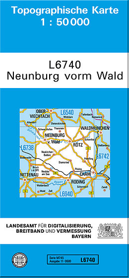 (Land)Karte TK50 L6740 Neunburg vorm Wald von 