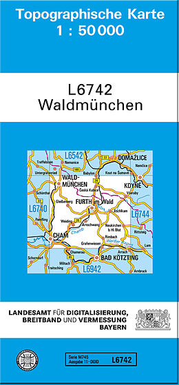 (Land)Karte TK50 L6742 Waldmünchen von 