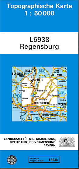 (Land)Karte TK50 L6938 Regensburg von 