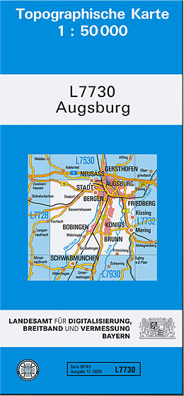 (Land)Karte TK50 L7730 Augsburg von 
