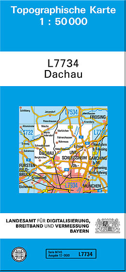 (Land)Karte TK50 L7734 Dachau von 