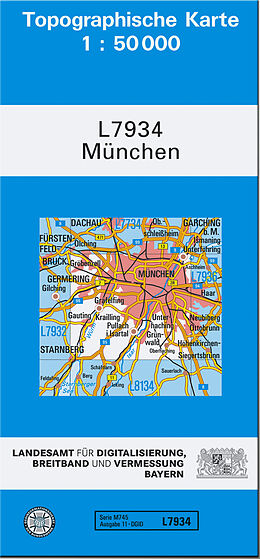 (Land)Karte TK50 L7934 München von 