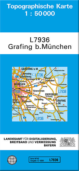 (Land)Karte TK50 L7936 Grafing b.München von 