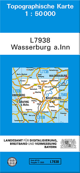 (Land)Karte TK50 L7938 Wasserburg a.Inn von 