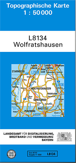 (Land)Karte TK50 L8134 Wolfratshausen von 