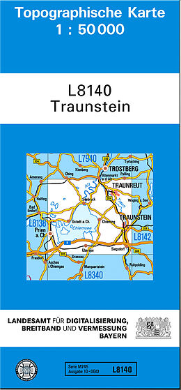 (Land)Karte TK50 L8140 Traunstein von 